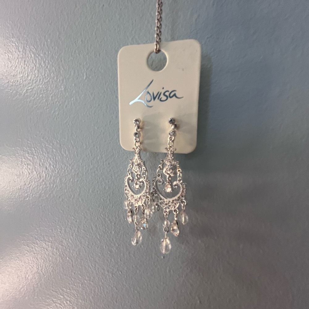 Silver dangle earrings - Picture 2 of 4